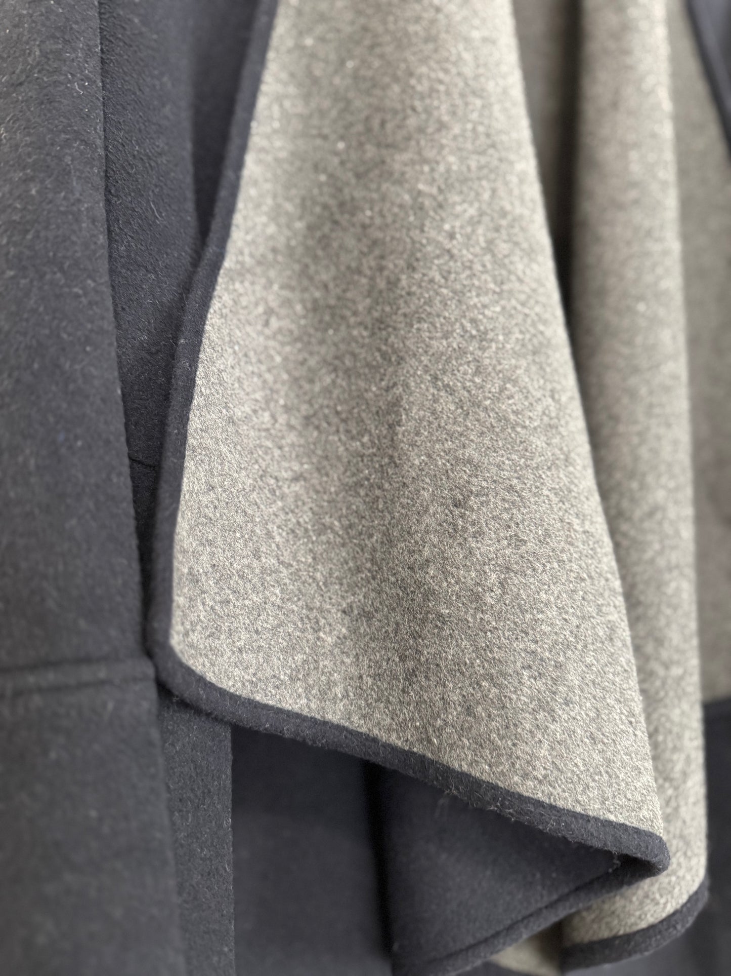 Michael Kors Double Face Wool Blend Drape Front Coat - sz M