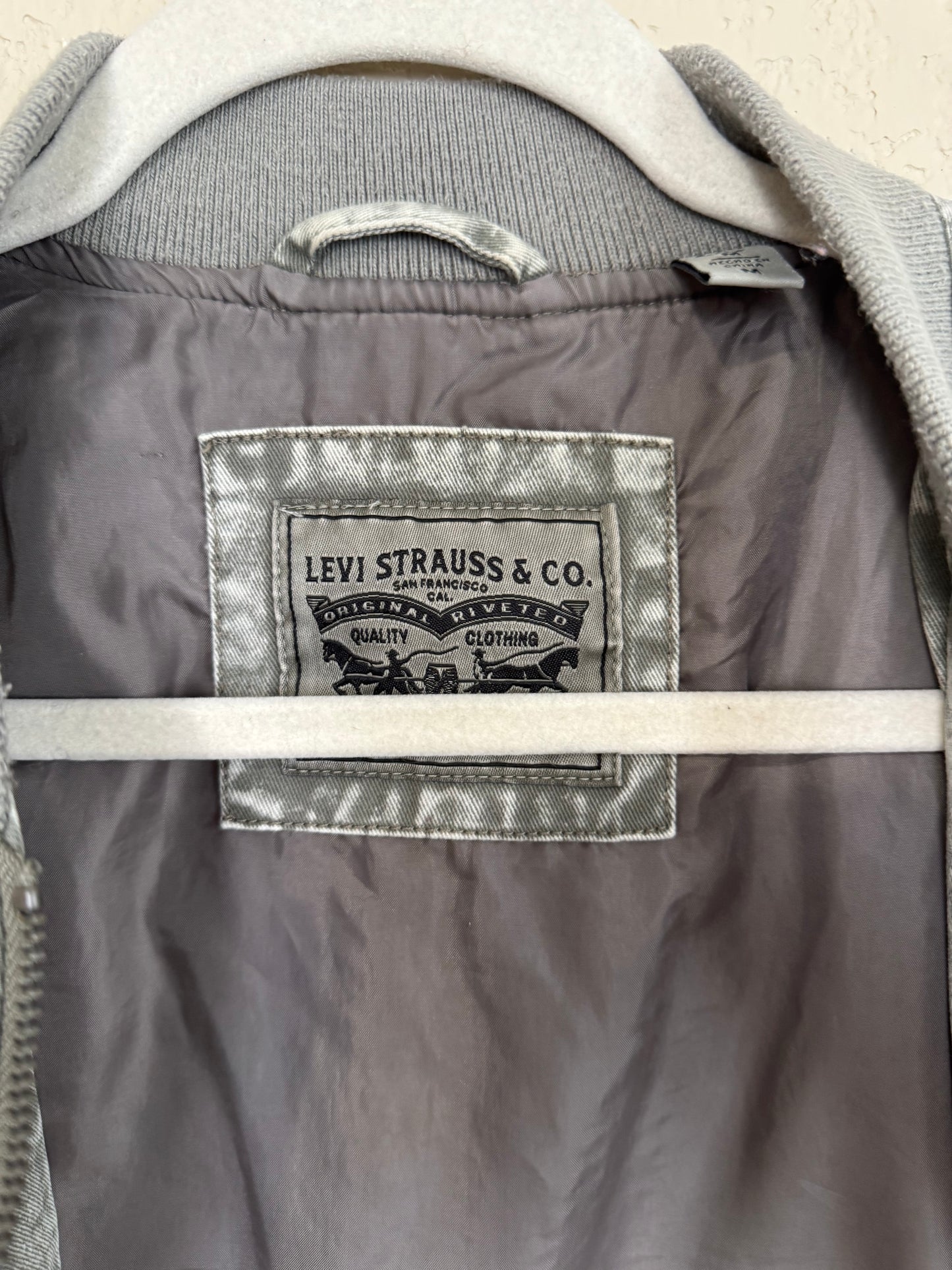 Vintage Levi’s Acid Wash Bomber Jacket - sz M