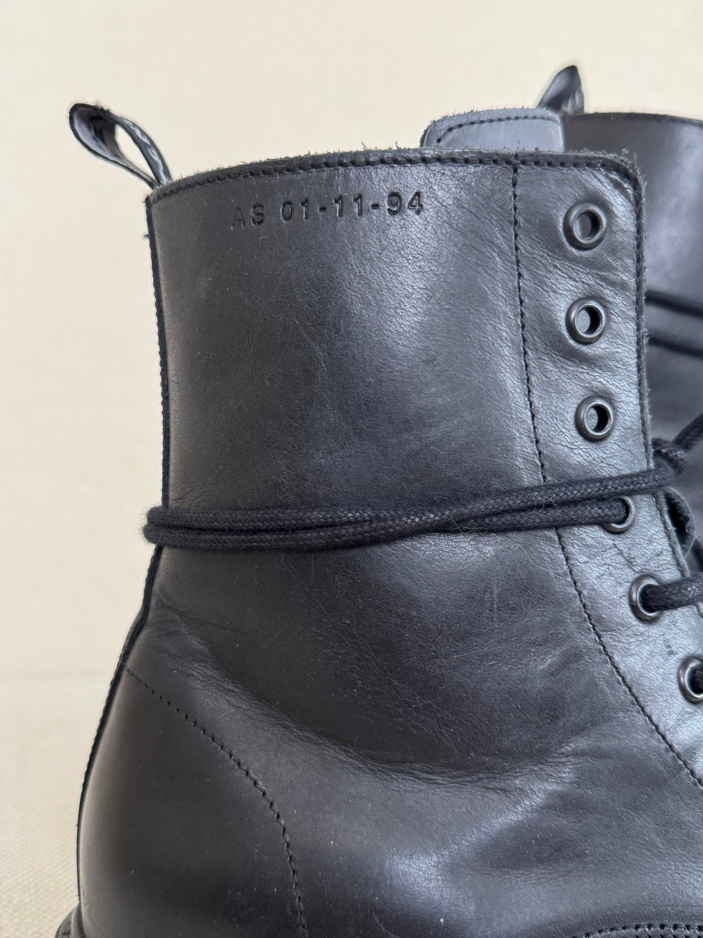 AllSaints Unisex Tobias Leather Combat Boots - sz 40 (W9.5/M7) (NWOT)
