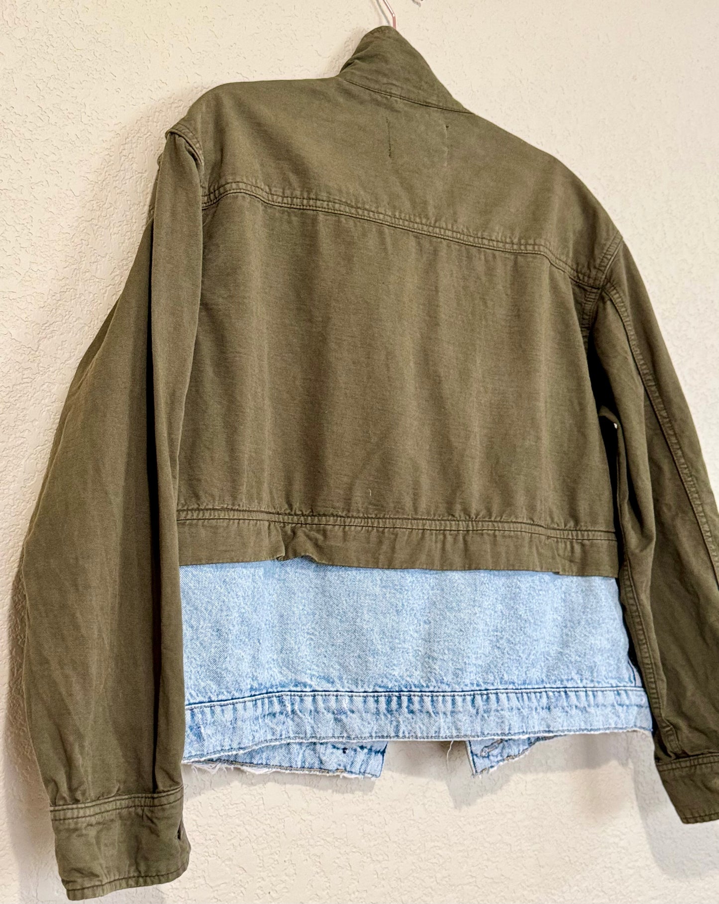 AllSaints Cadie Linen Blend Military Jacket - sz 10
