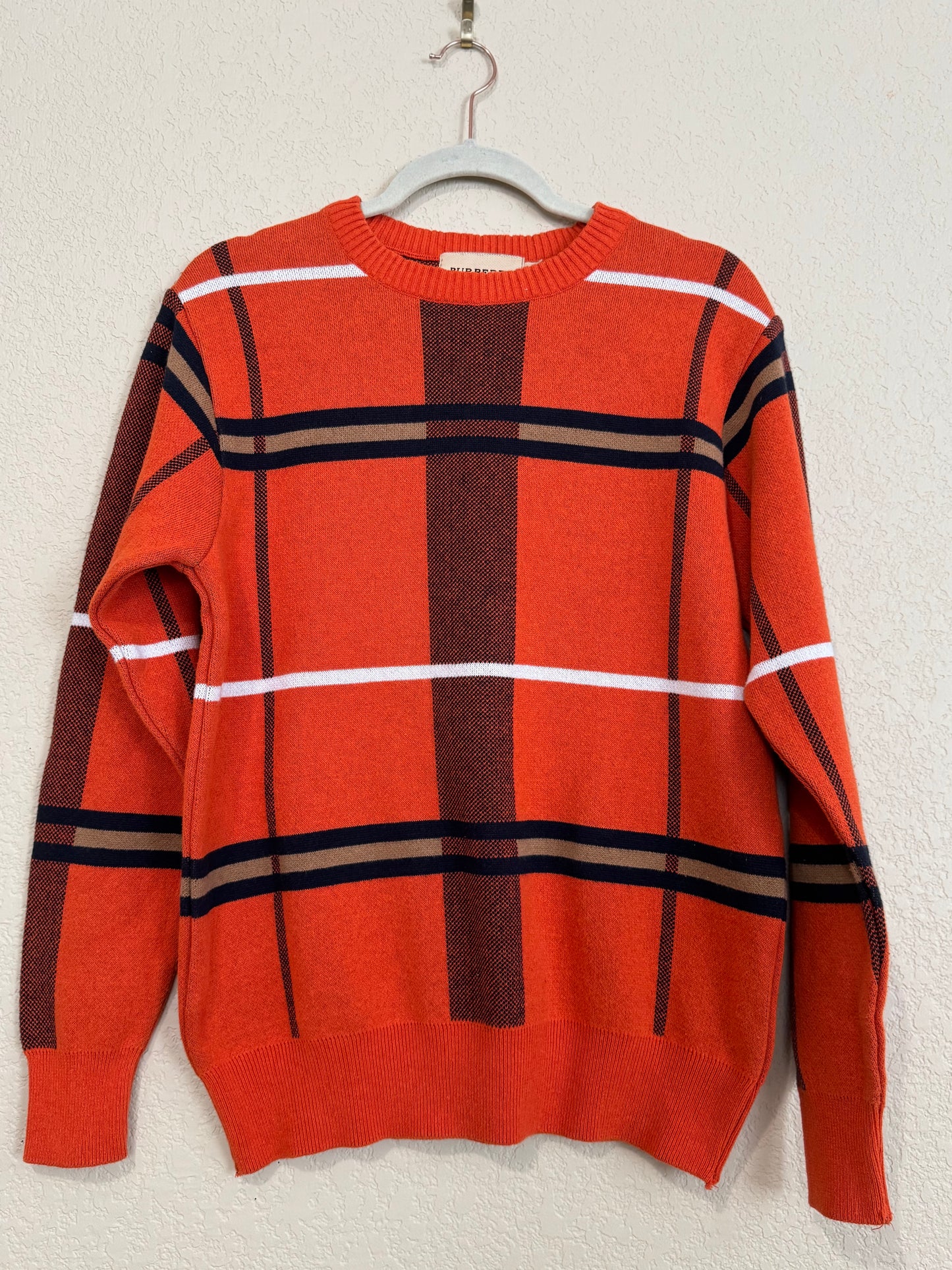 Vintage Burberry Crewneck Cotton Sweater - sz L
