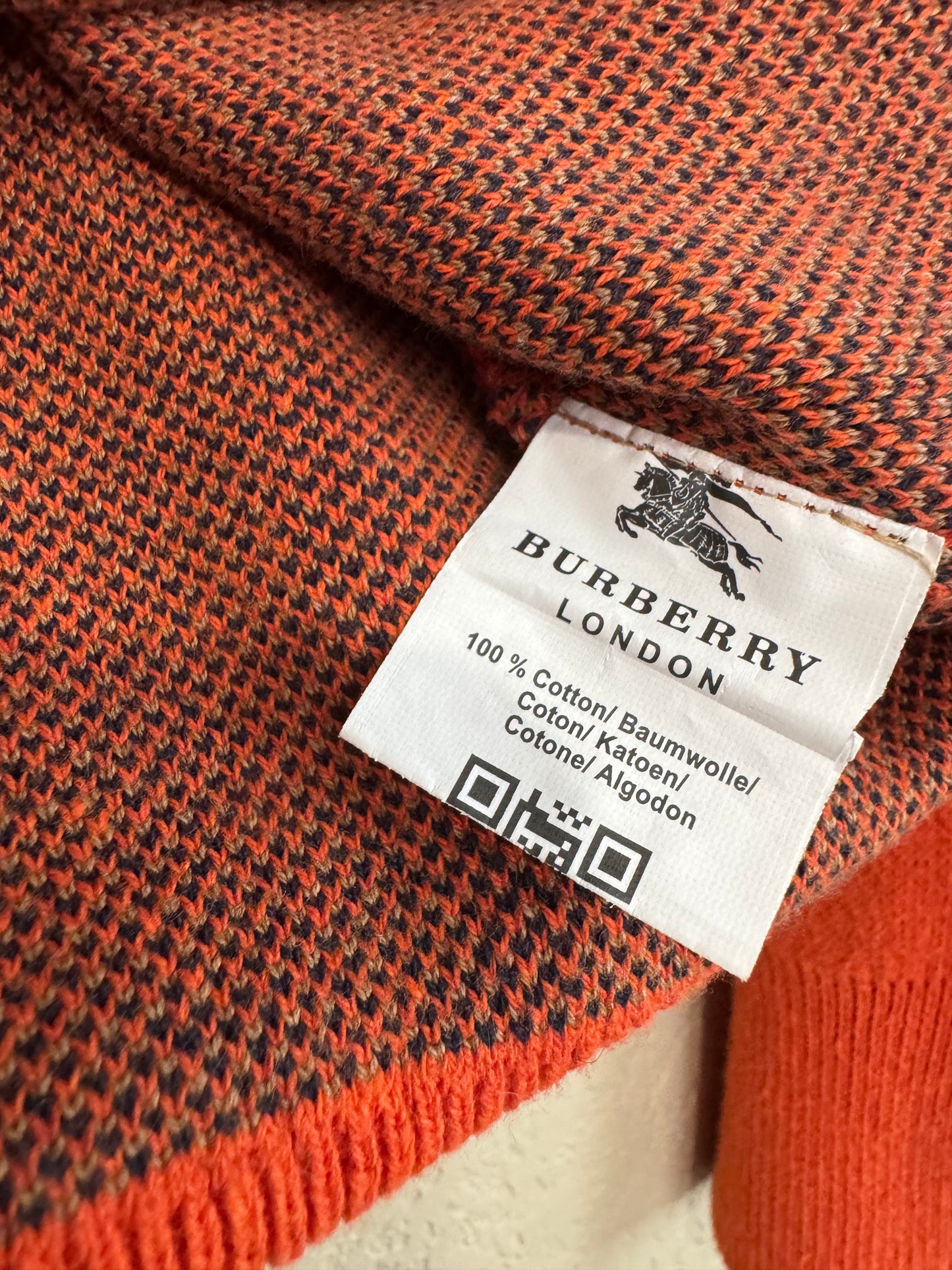 Vintage Burberry Crewneck Cotton Sweater - sz L