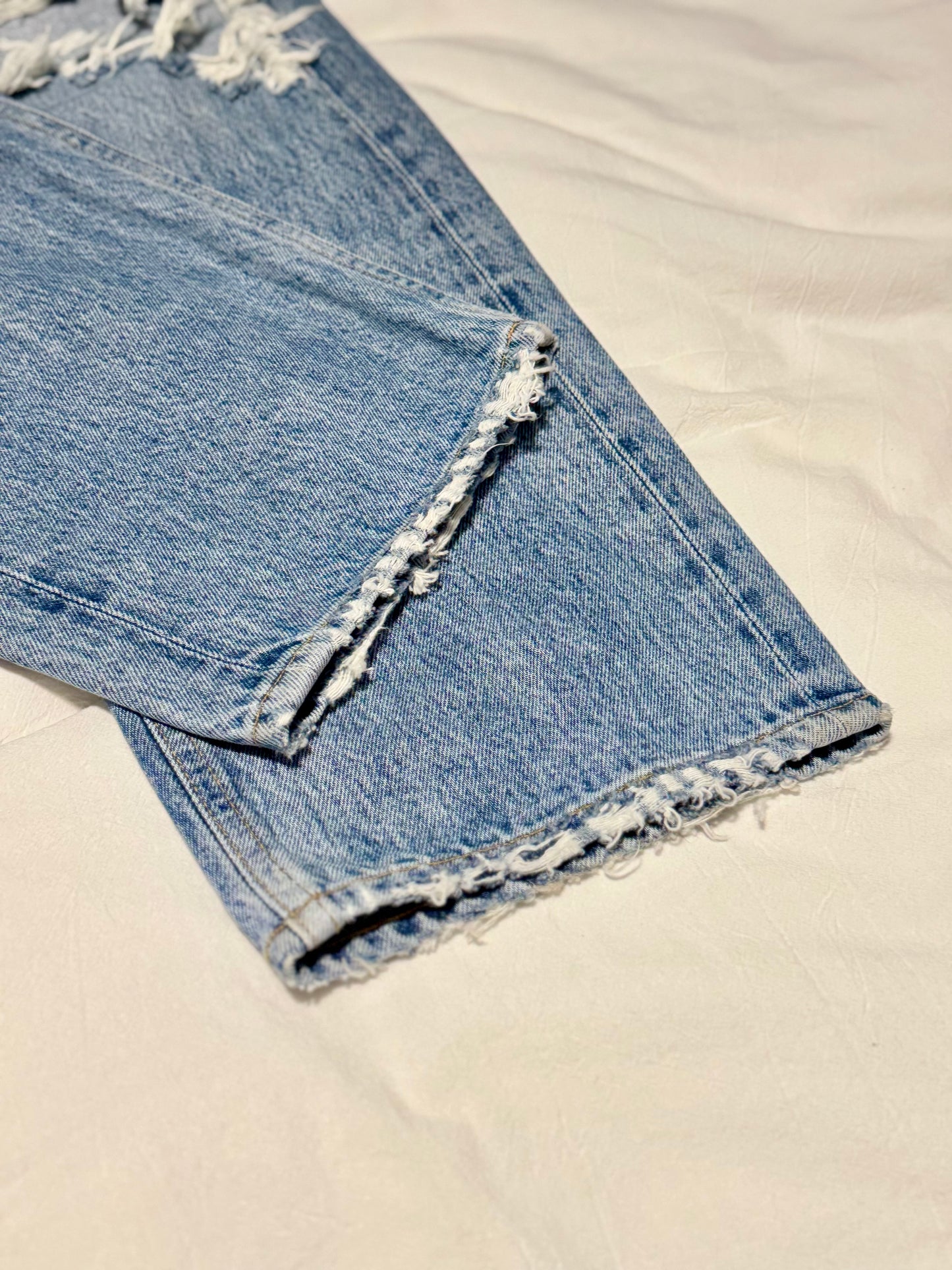 AGOLDE 90’s distressed mid-rise straight leg jean - sz 28
