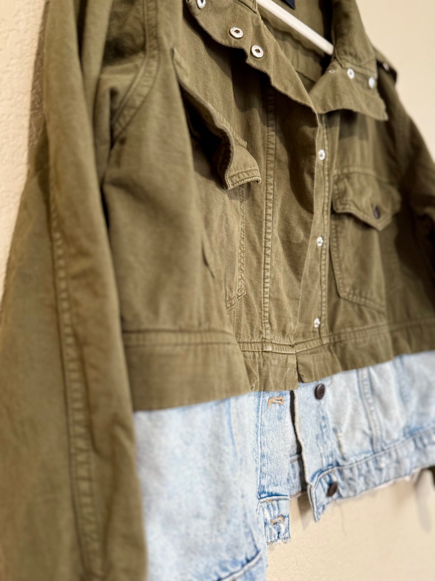 AllSaints Cadie Linen Blend Military Jacket - sz 10