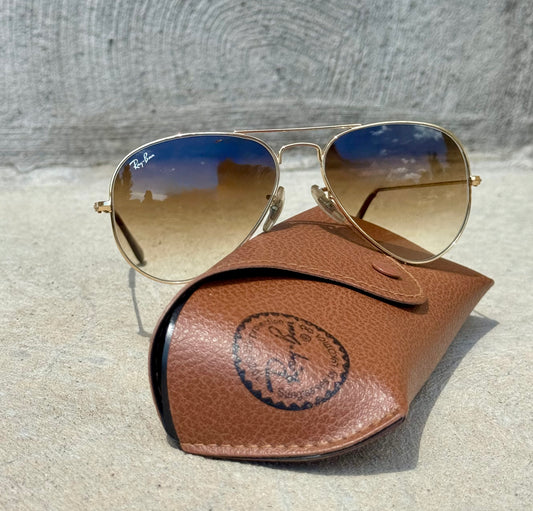 Vintage Ray-Ban Aviators - Gold/Brown