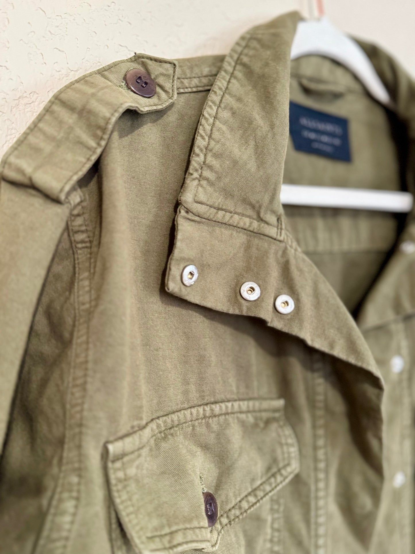 AllSaints Cadie Linen Blend Military Jacket - sz 10