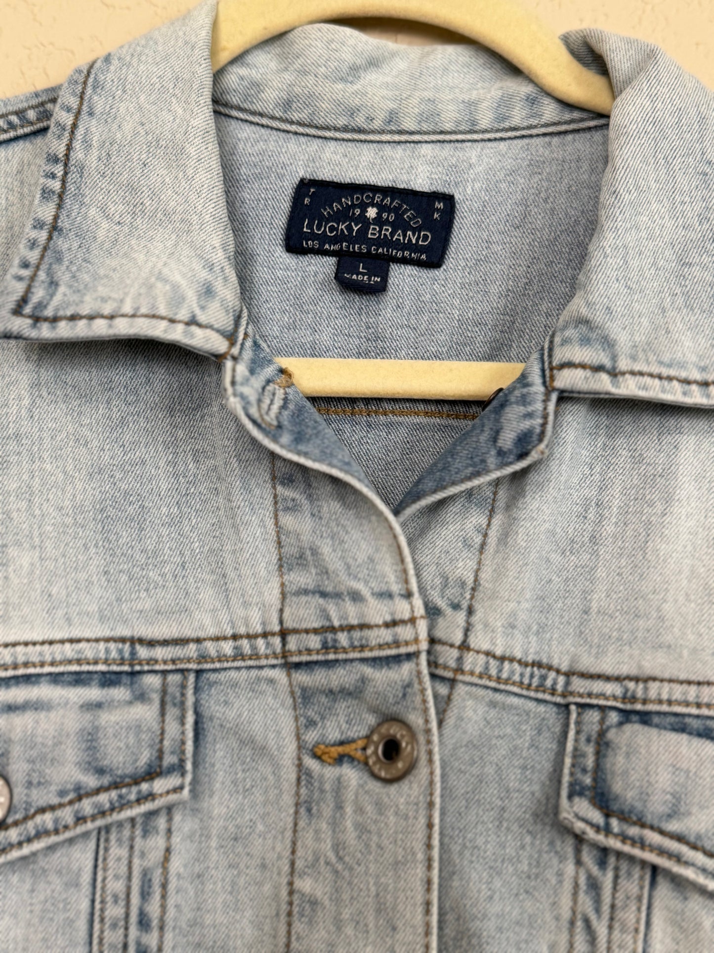 Vintage Lucky Brand Denim Jacket - sz L