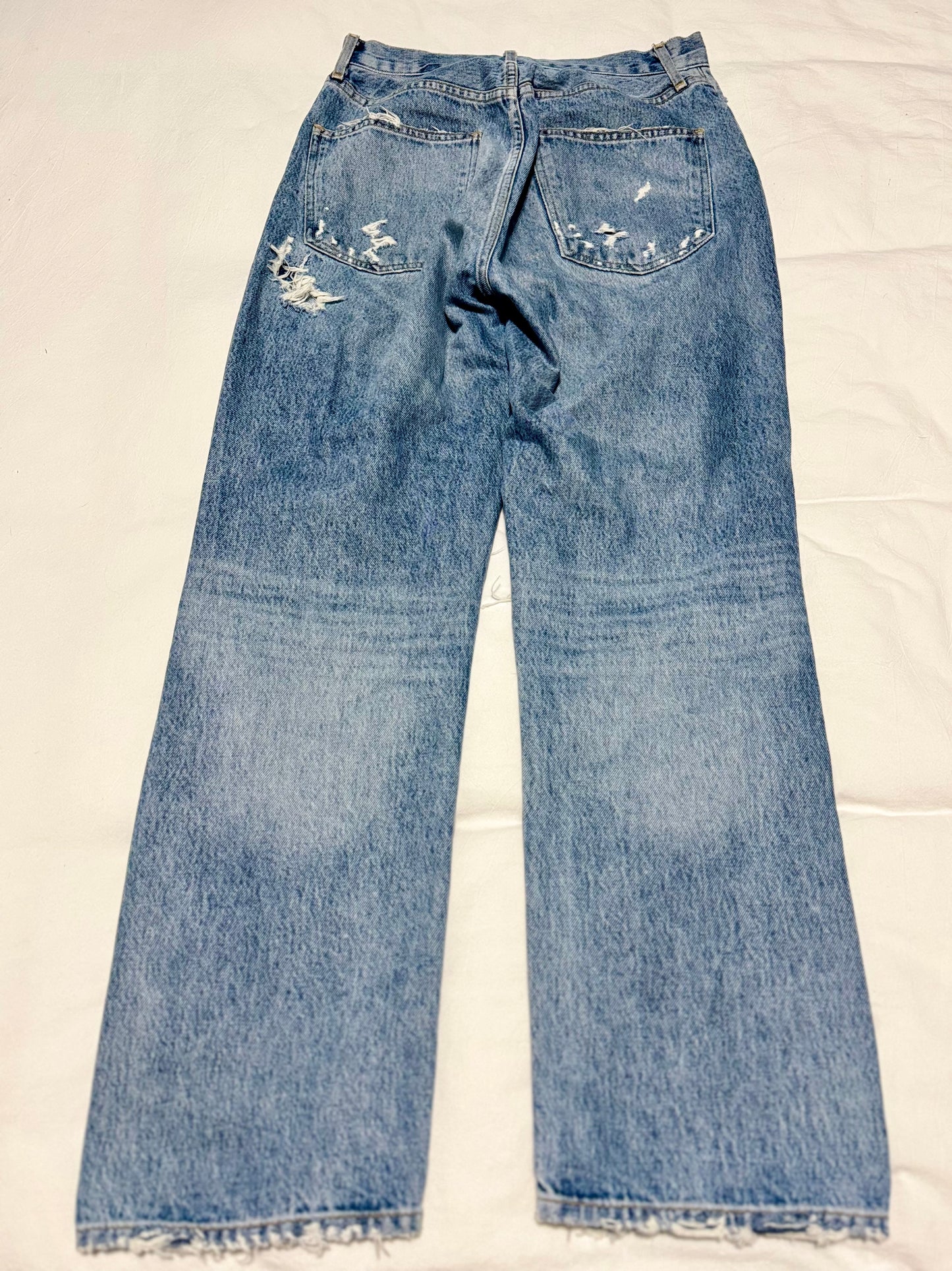 AGOLDE 90’s distressed mid-rise straight leg jean - sz 28